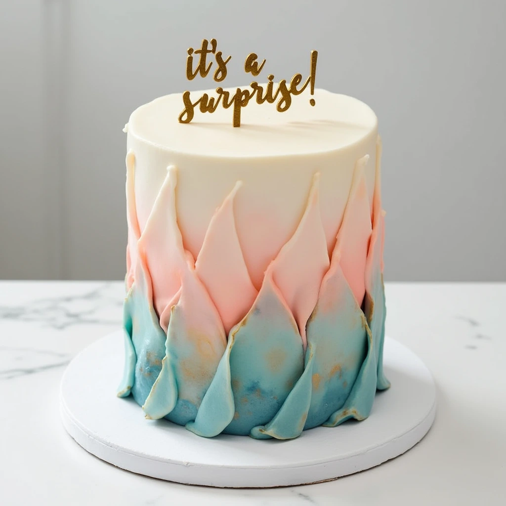 gender reveal cake
