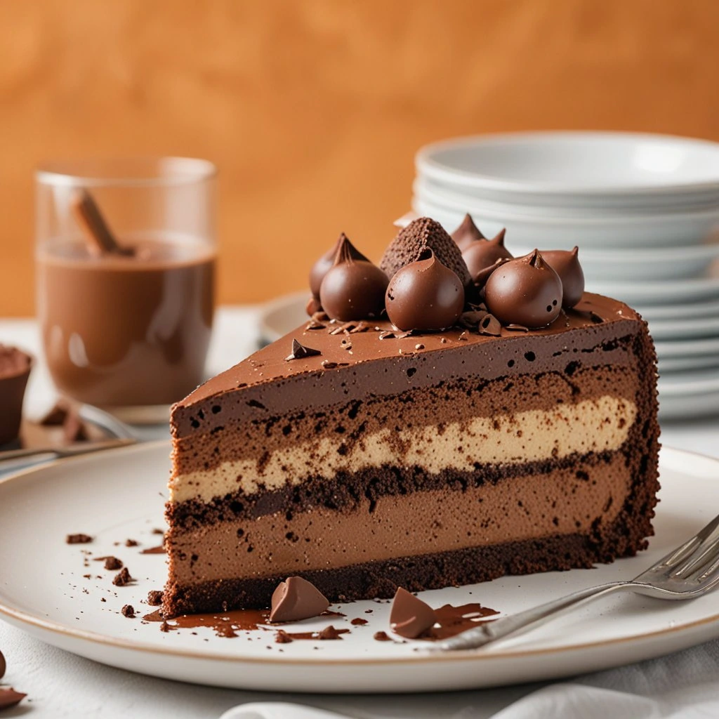 "Decadent Triple Chocolate Mousse Cake: A Recipe for Pure Indulgence"