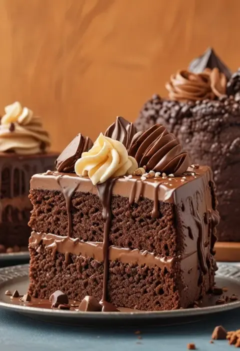 The Ultimate Triple Chocolate Cake : Rich, Moist, and Decadent