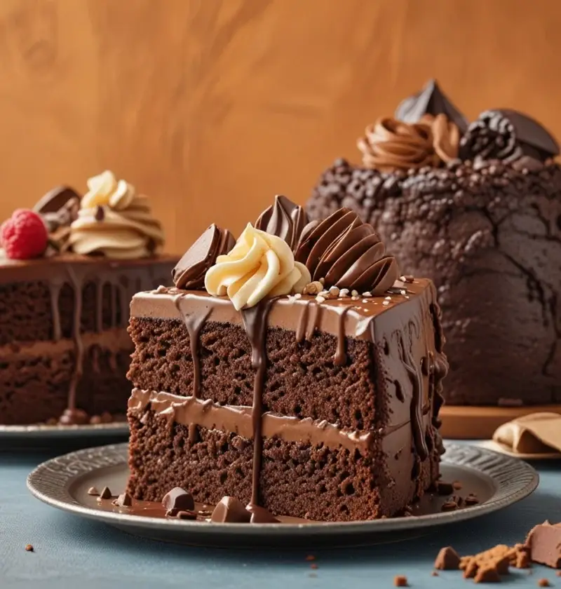 The Ultimate Triple Chocolate Cake : Rich, Moist, and Decadent