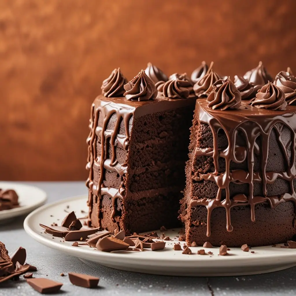 The Ultimate Triple Chocolate Cake : Rich, Moist, and Decadent