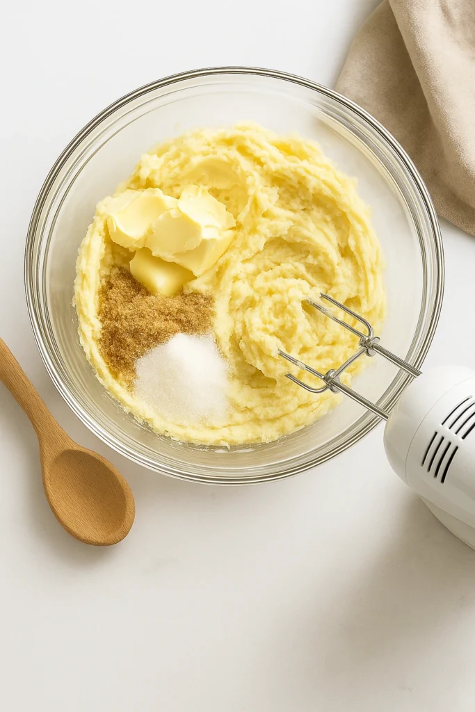 Step 1: Cream Butter, Cream Cheese, and Sugars