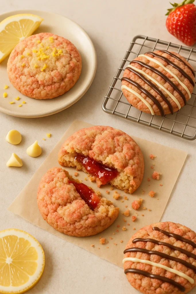 Strawberry Crunch Cookie Variations