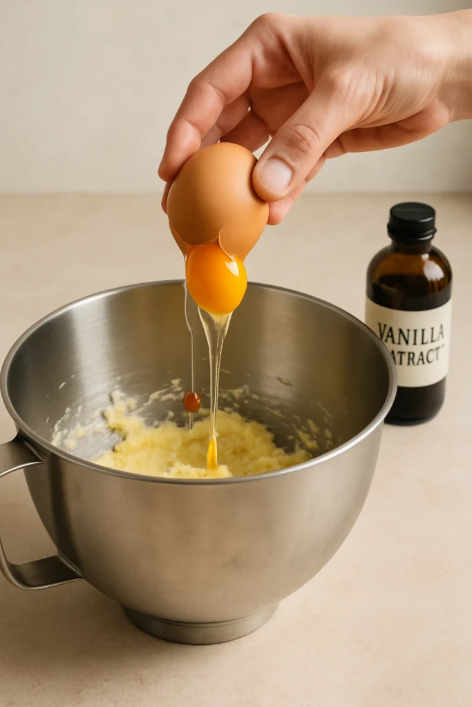 Step 2: Add Egg and Vanilla