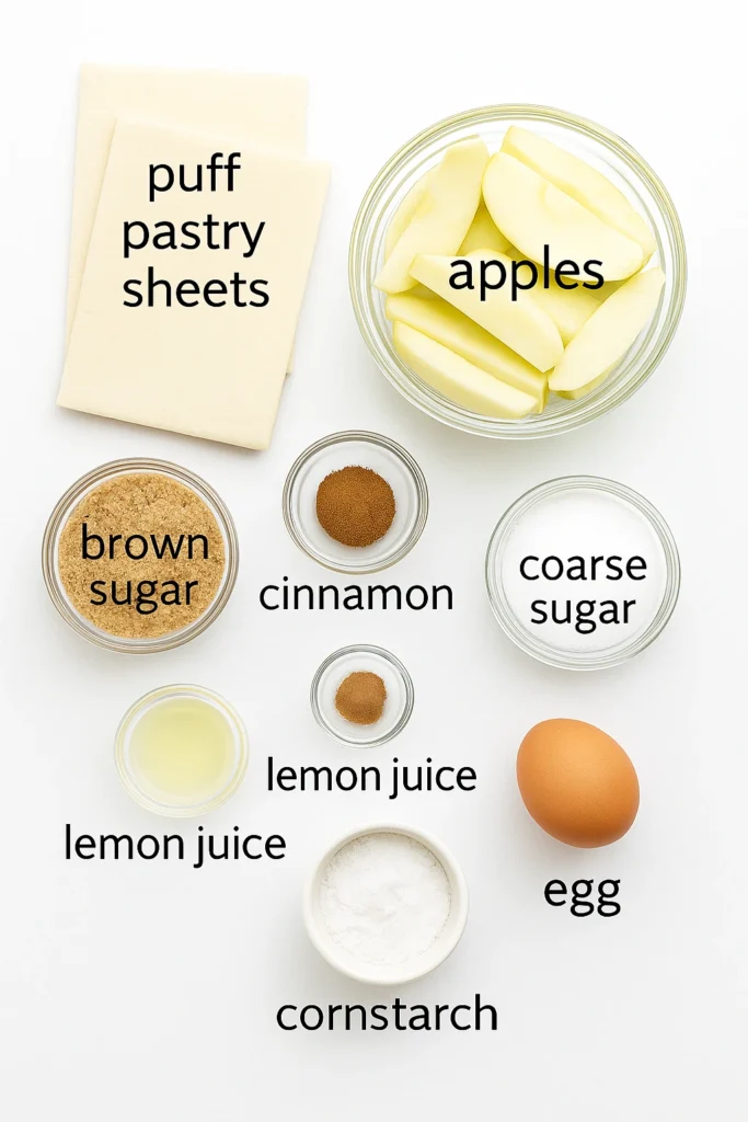 Ingredients You’ll Need for puff pastry apple pie