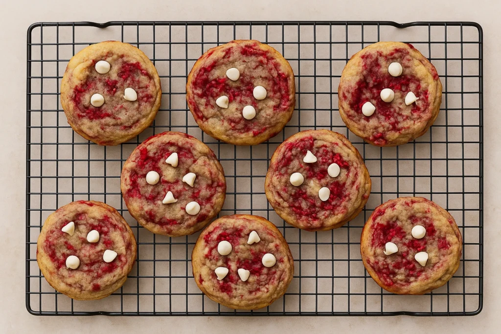 Raspberry White Chocolate Cookies