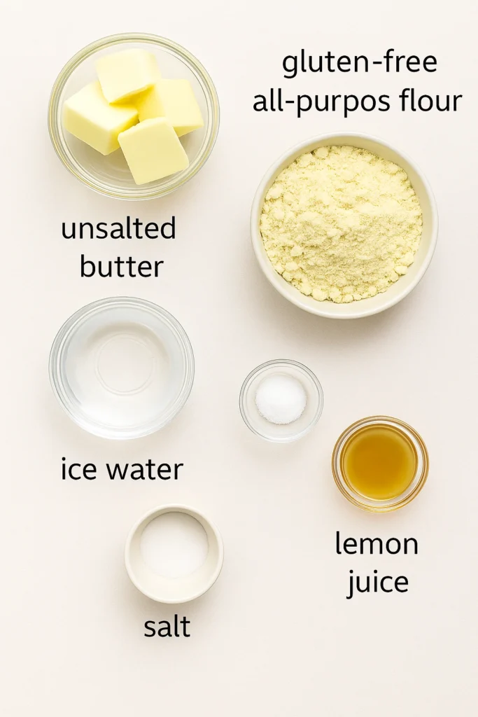 Ingredients for Homemade Gluten Free Puff Pastry