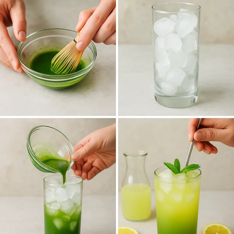 matcha lemonade step by step 