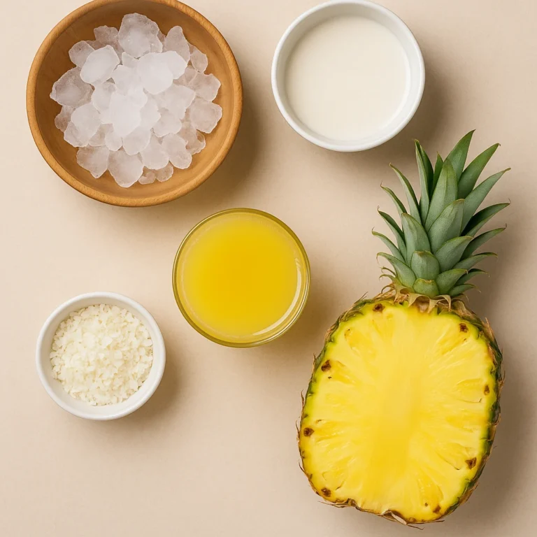 coconut and pineapple mocktail, Ingredients 
