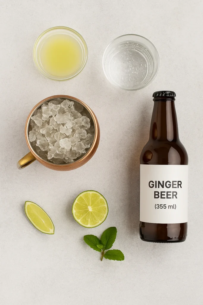 Ingredients of Virgin Moscow Mule