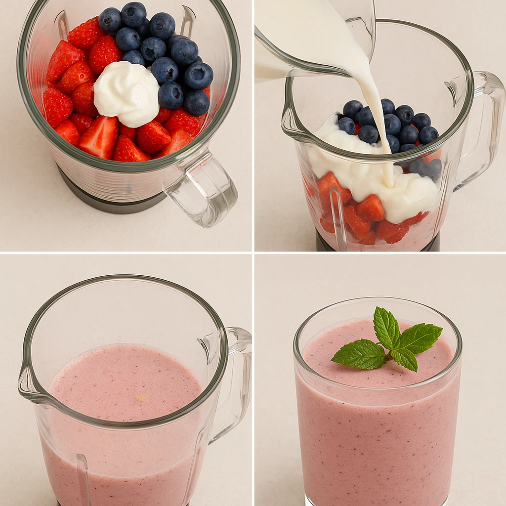 strawberry blueberry smoothie
