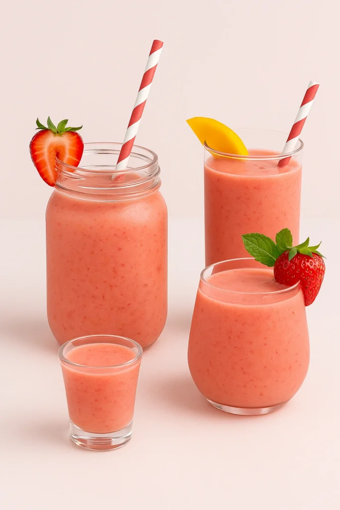 Serving tips of Strawberry Mango Smoothie