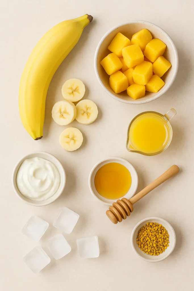 Ingredients of Bee Pollen Smoothie