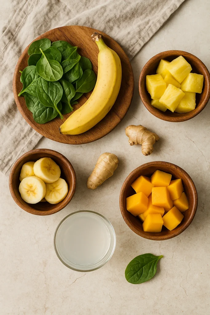 Ingredients of Detox Island Green Smoothie