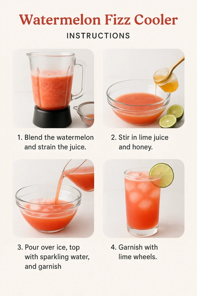 Instructions of Watermelon Fizz Cooler