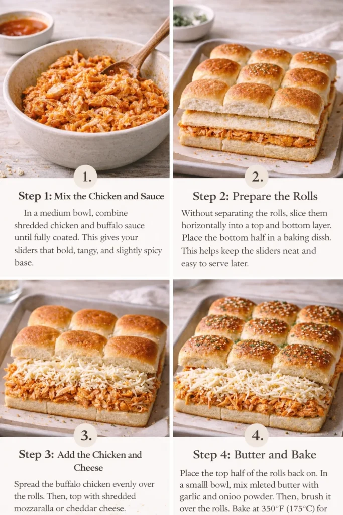 5 Simple Steps to Make Buffalo Chicken Sliders