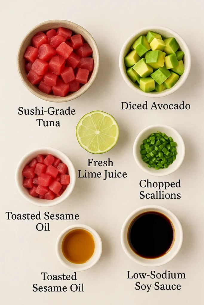 Tuna Tartare Ingredients (