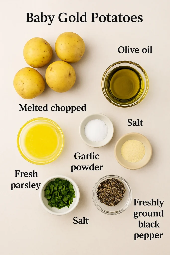 Ingredients for Smashed Potatoes Air Fryer