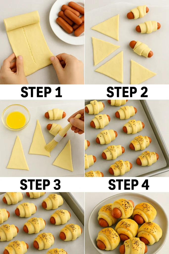 How to Make Crescent Roll Hot Dogs