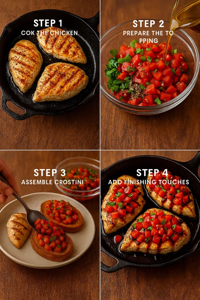 Instructions: How to Make Chicken Bruschetta