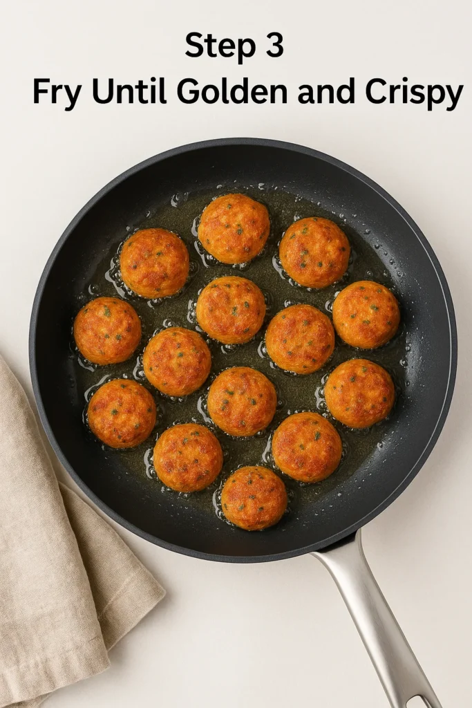 Step 3 — Fry Until Golden and Crispy