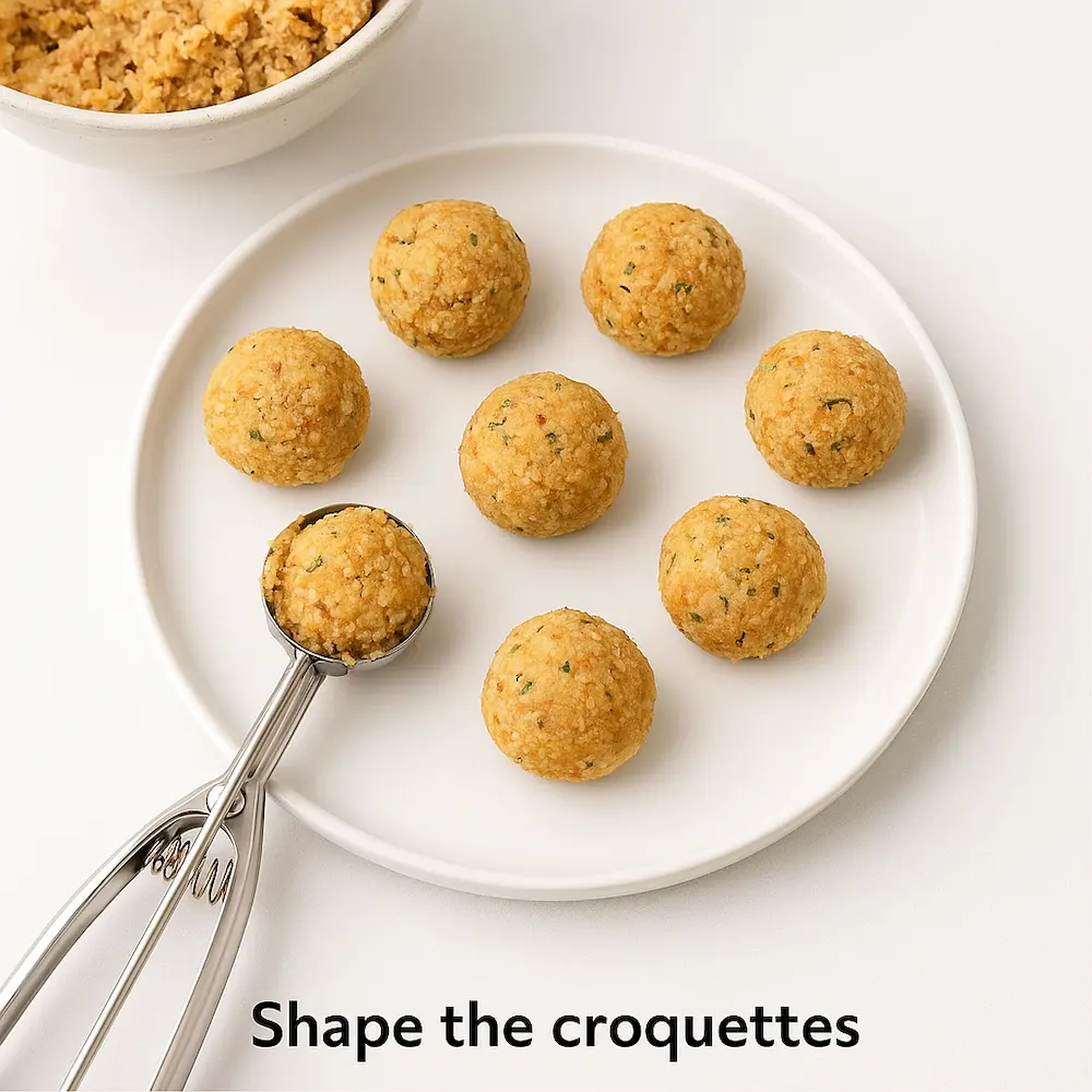 Step 2 — Shape the Croquettes
