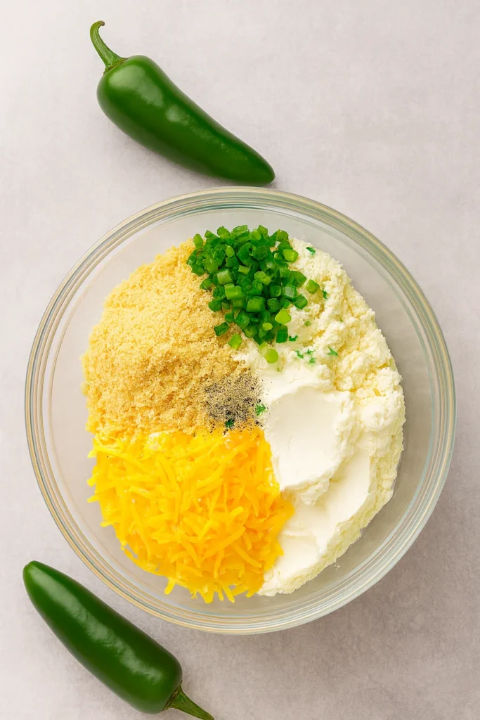 Ingredients for Air Fryer Jalapeno Poppers