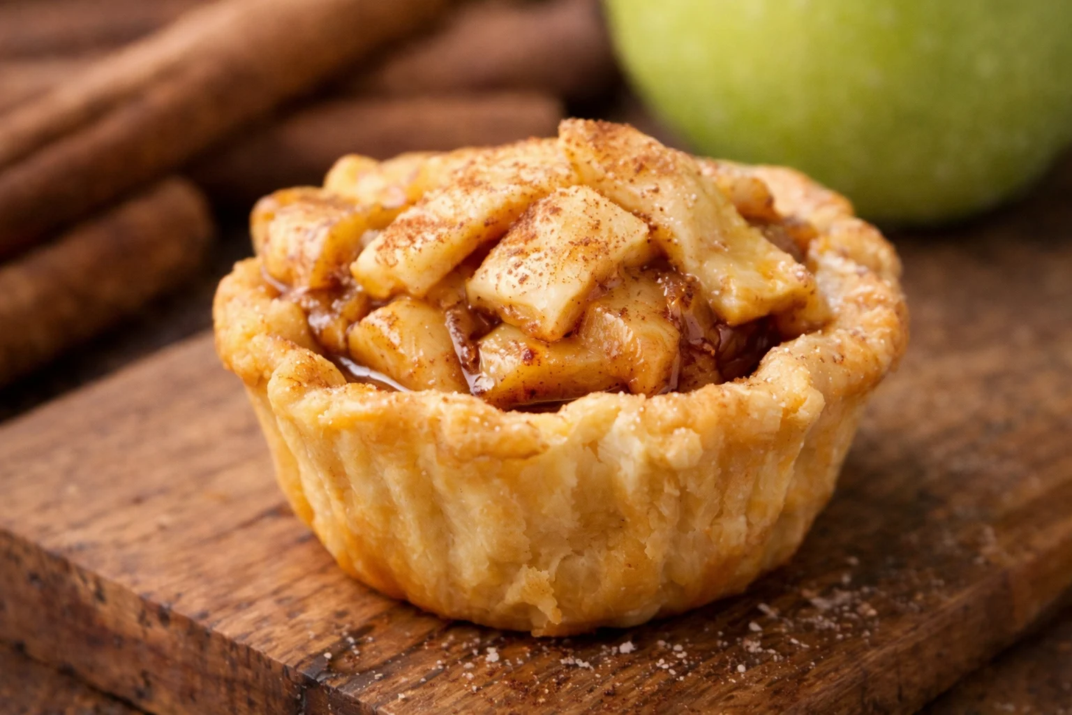 Mini Apple Pies arranged for a baby shower menu