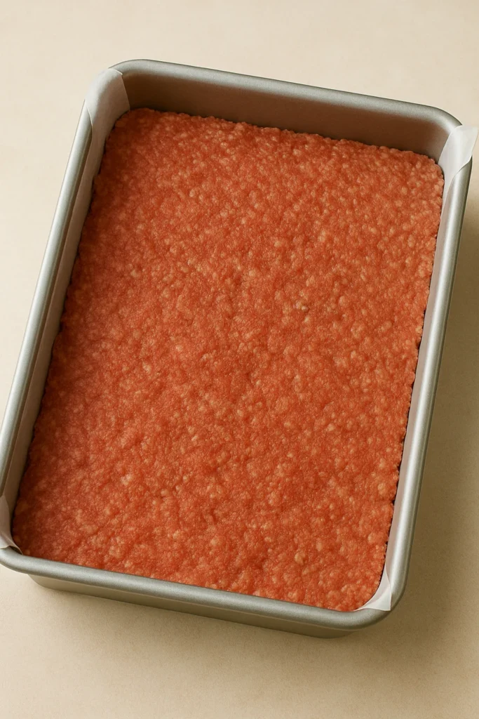Step 2: Press the Meat Into the Dish