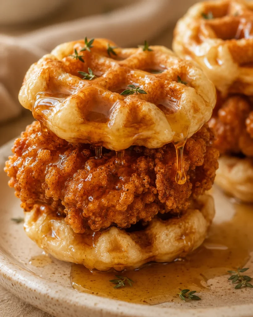 mini waffles macro close up for baby shower