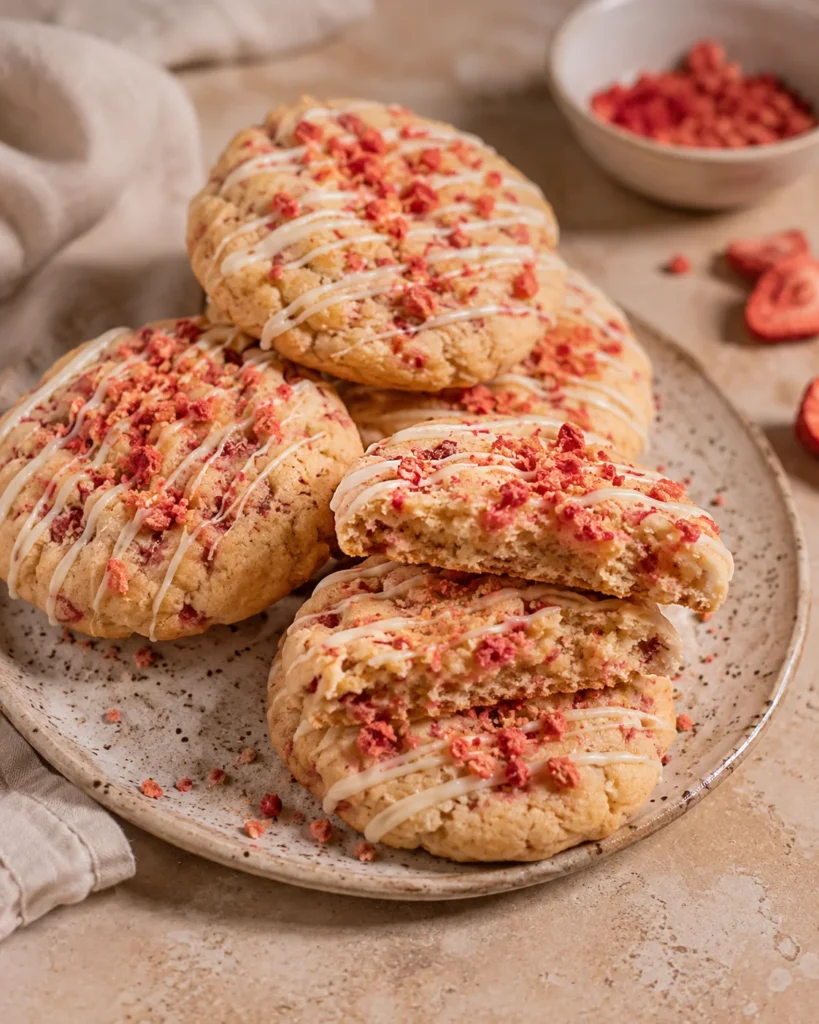 Strawberry Crunch Cookies